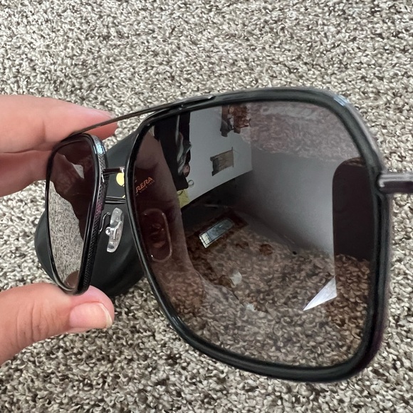 NEW Carrera Black & Gunmetal Aviator Sunglasses with Hard Case - Picture 5 of 6